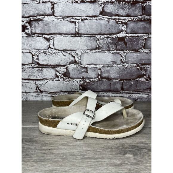 Mephisto Womens Sandals Helen Casual Buckle Strap Toe-Post Open Back Leather 39 - Picture 10 of 16